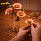 Bouquet de Fleurs en bois 3D